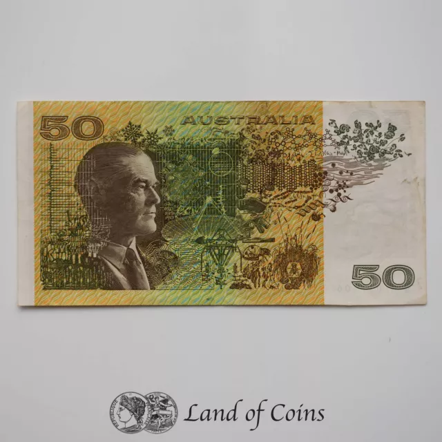 AUSTRALIA: 1 x 50 Australian Dollar Banknote. 2