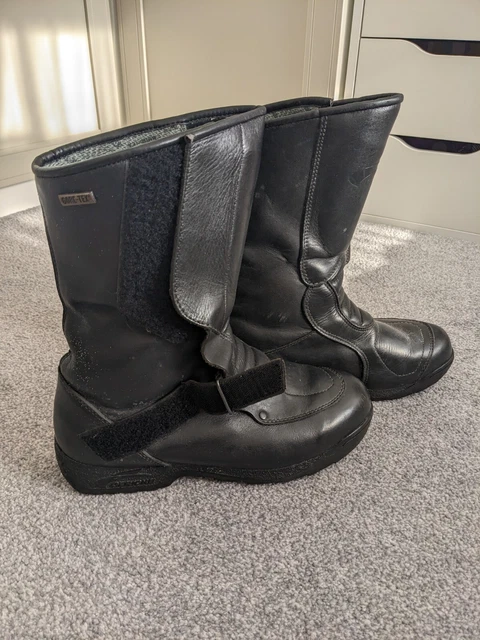 HEIN GERICKE LADIES Motorcyle Boots Size 6.5UK 40 EU Black Gore