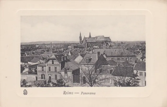 CPA 51 REIMS  Panorama ( carte cuvette Edition Rare vue sur Saint Remy)
