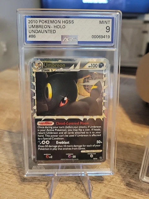 2010 Pokemon Heart Gold & Soul Silver Undaunted Umbreon Holo #86 AGS 9 MINT