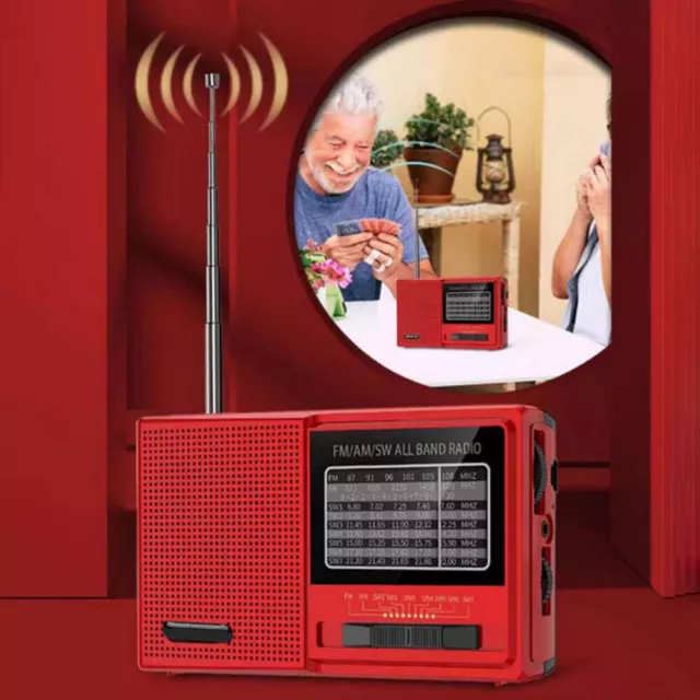 Full Band Large Speaker Audio Digital FM AM SW Portable Radio For Elderly Home