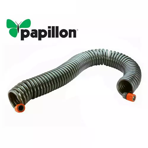 Tubo a Spirale per Innaffio Irrigazione 15 mt completo di raccordi Papillon