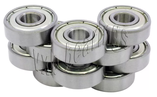 10 608ZZ 8x22x7 8mm/22mm/7mm 608Z Miniature Ball Shielded Radial Ball Bearings