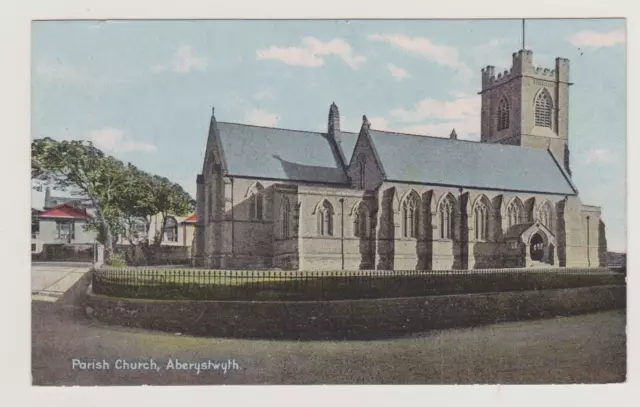 Cardiganshire ABERYSTWYTH Parish Church Postcard RP