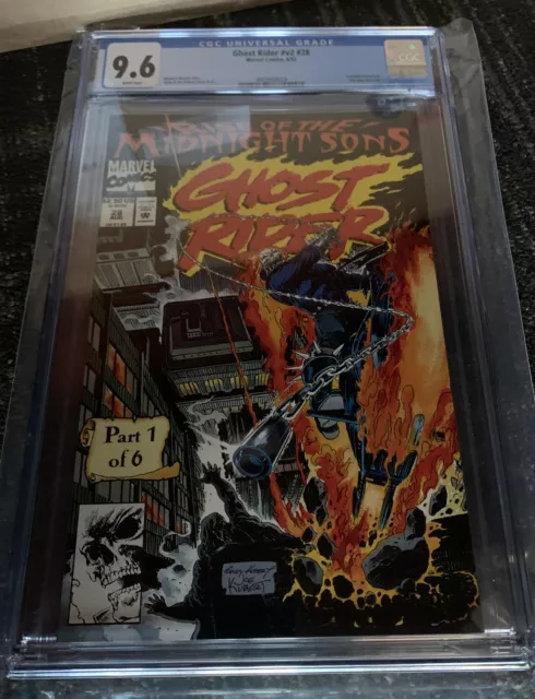 Ghost Rider 28 cgc 9.6 Marvel 1992 V2 1st appearance of Midnight Sons Lilith WHT