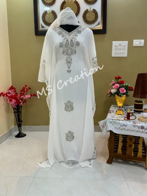 SALE Moroccan caftan for wedding caftan henna embroidered caftan wedding Dress