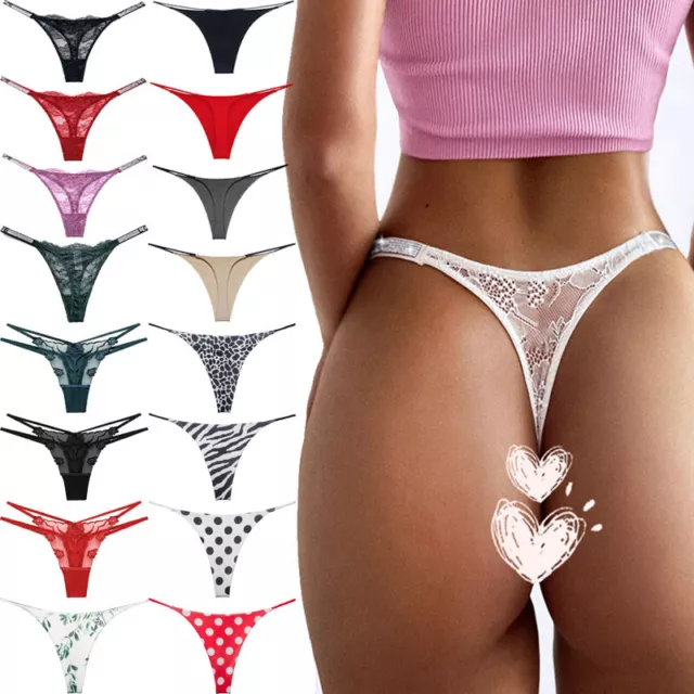 WOMEN COTTON THONG Panties Sexy Briefs Seamless Solid Color Underwear  G-String £3.64 - PicClick UK
