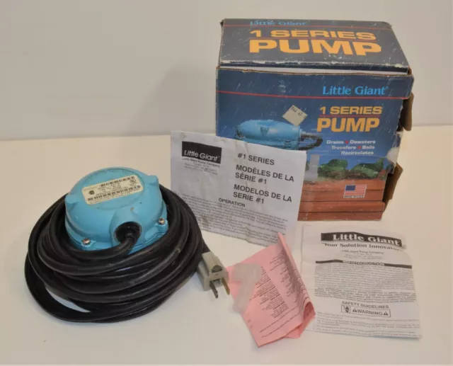 Little Giant 1 Series Submersible Pump Model 1-AA-18 looks unused w box papers