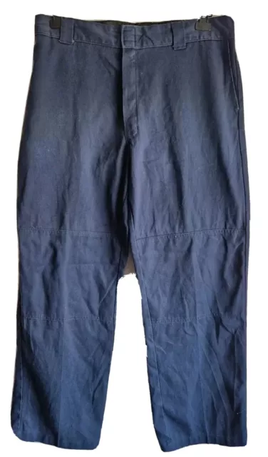 DICKIES Trousers Mens W38" L31" Blue Pants Loose Fit Flex Fit Cotton Workwear