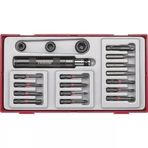 TENGTOOLS 270100019 Set Tournevis D’Impact TTID19 - 1/4 19 Pièces