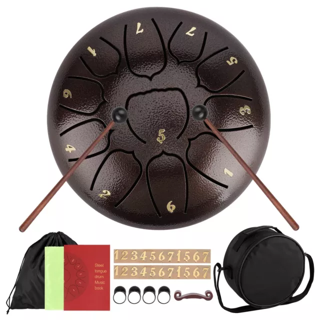 DICLLY Steel Tongue Drum6 Pollici 11 Note Tamburo Handpan Strumento a Percuss...