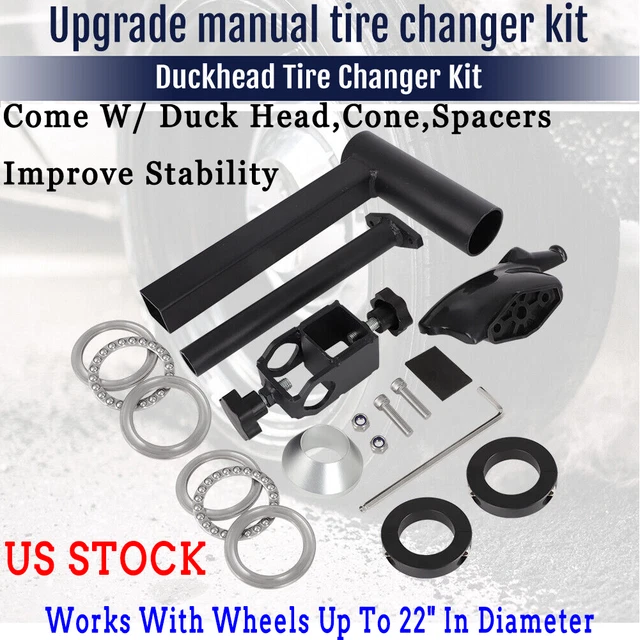 22" Manual Tire Changer Upgrade Kit With Duck Head & Cone – Fits Harbor Freight Changers 5 thumbnail image