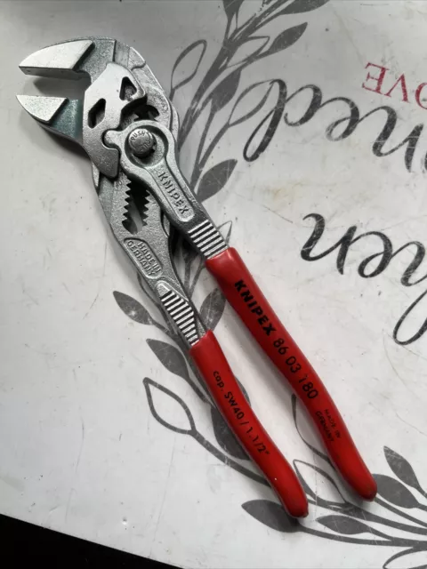 Knipex 7" Adjustable Pliers Wrench 8603180 Hybrid Tool Germany (FREE SHIPPING)