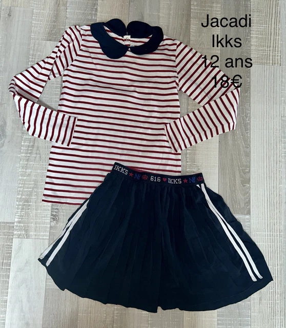 Robe IKKS Fille 8 Ans Bleu Satiné Plissée - Occasion Très Bon état - Style Trapèze été Floral