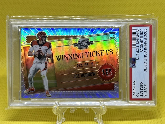 PSA 10 2020 Panini Contenders Optic Joe Burrow RC Silver Prizm Winning Tickets