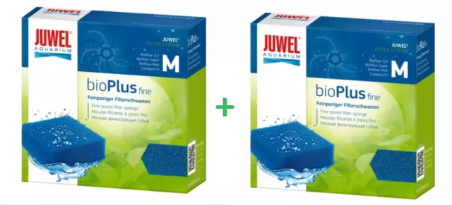 LOT DE 2 JUWEL BioPlus Fine Taille M Mousse Filtrante Fine PORES FINS BIOFLOW 3.