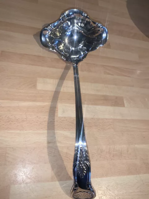 Antique EPNS A1 heavy Silver Large 12'' Soup Punch Ladle Kings Pattern