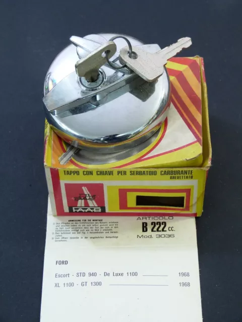 Tappo Serbatoio Carburante Ford Escort Deluxe XL GT 1300 Ricambi Auto D Epoca