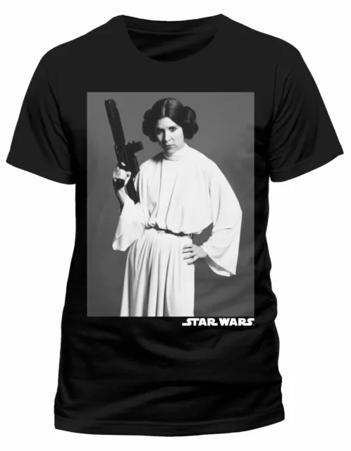 T-shirt Star Wars Princess Leia Classic Portrait Black