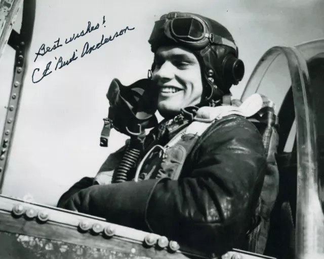 Clarence "Bud" Anderson Autographed Signed WWII P-51 Triple Ace 8x10 Photo