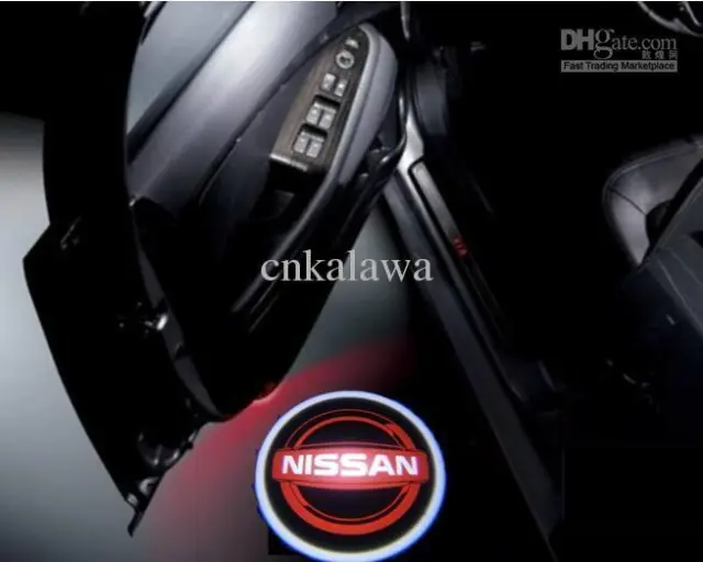 Coppia Luci Nissan Proiettori Led Logo Ghost Shadow Sportello Luce Portiera 3