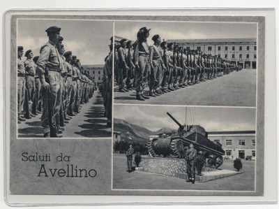 D3802 CARTOLINA C.A.R TRUPPE CORAZZATE BERSAGLIERI VIAGGIATA 