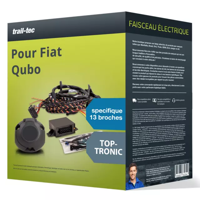 Faisceau spécifique au véhicule 13 broches pour FIAT Qubo type 225 trail-tec TOP