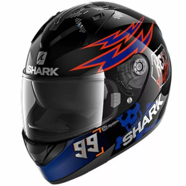 SHARK RIDILL 1.2 Catalan Bad Boy Black/Blue/Orange Motorcycle Helmet