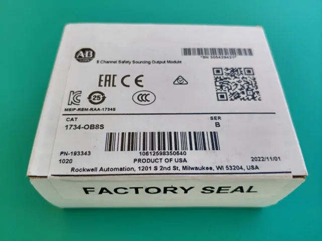 Allen-Bradley 1734-OB8S /B POINT Guard I/O Safety 8-Digital Output [New Sealed]