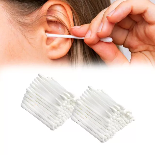Cotton Buds Swabs Ear Cleaning Earbuds Tips White Soft And Natural Ear Sticks