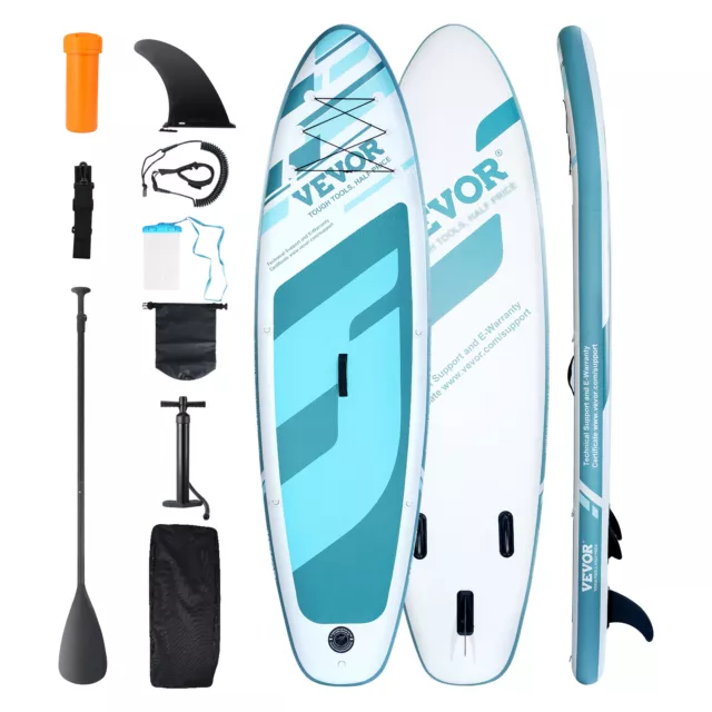 VEVOR Juego de remo inflable de pie, tabla de surf de 335cm tabla de Kayak, azul