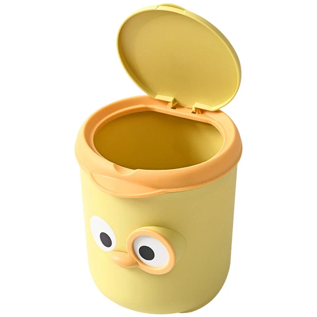 Mini Poubelle De Bureau Mignonne Avec Couvercle – Corbeille Dessin Animé Pour Bureau, Salle De Bain, Cuisine - 7