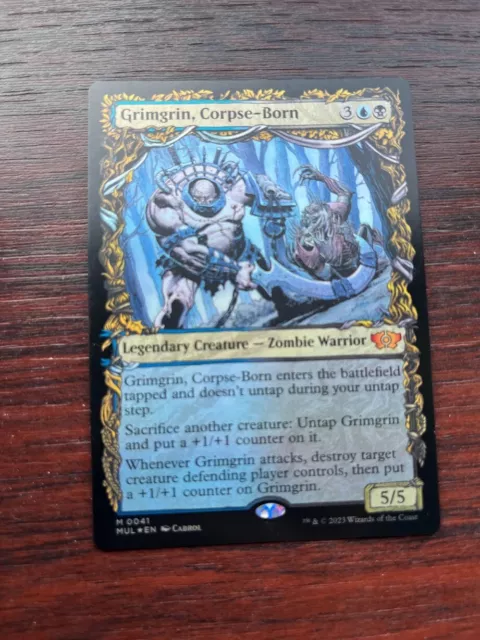 1x FOIL SHOWCASE GRIMGRIN, CORPSE-BORN - Commander - MTG  - Magic the Gathering