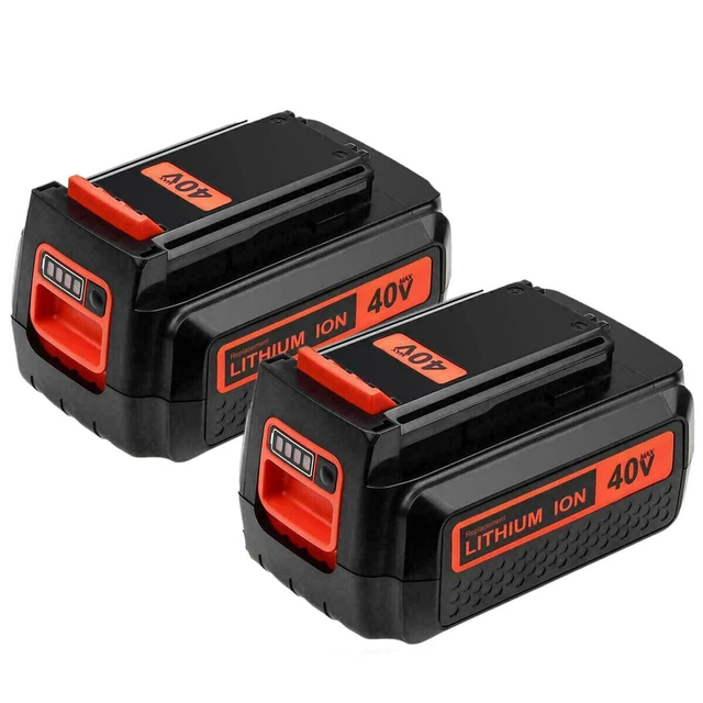 Pack-2 40V Lithium Battery for Black and Decker LBXR36 4.0AH 40 Volt Max LBX2040