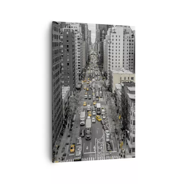 Impression sur Toile 80x120cm Tableaux Image Photo New York Rue Taxis Decoration