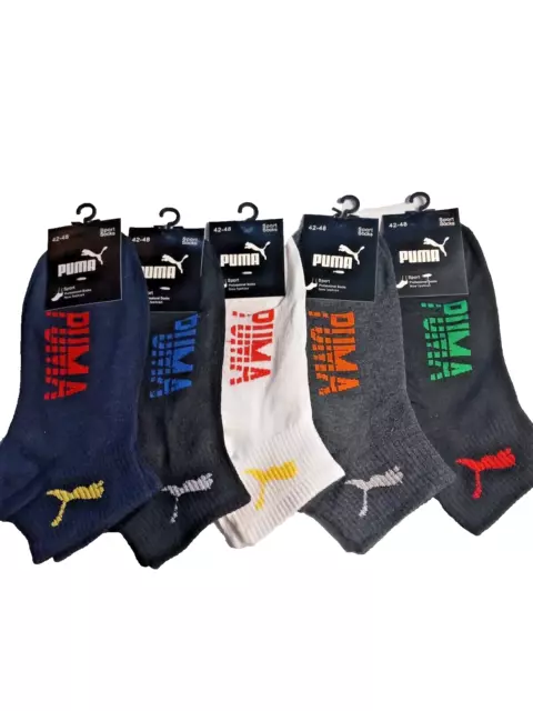 5 Puma Pairs Mens Womens Socks Ankle cotton trainer sport 5-8 Various Color UK