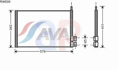Ava quality cooling CONDENSATORE ARIA CONDIZIONATA PER FORD FUSION JU _ MAZDA 2 DY 