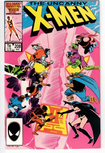 Uncanny X-Men #208 1986 Marvel Copper Age Direct Edition Unread Nm/Mint!