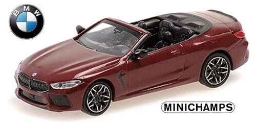 BMW M8 Coupé 2019 Rouge Métallisé - Modèle Miniature Minichamps 1/87 échelle HO - Neuf