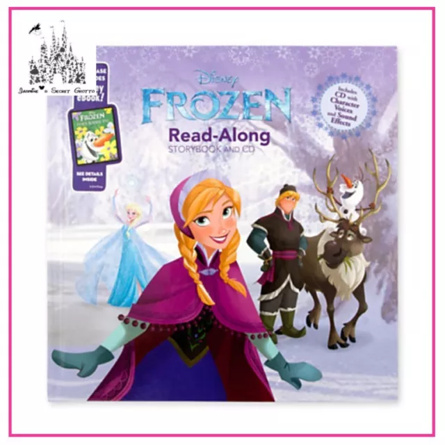 Disney Frozen Anna Elsa Kristoff Olaf Children Read Along Book With Cd New