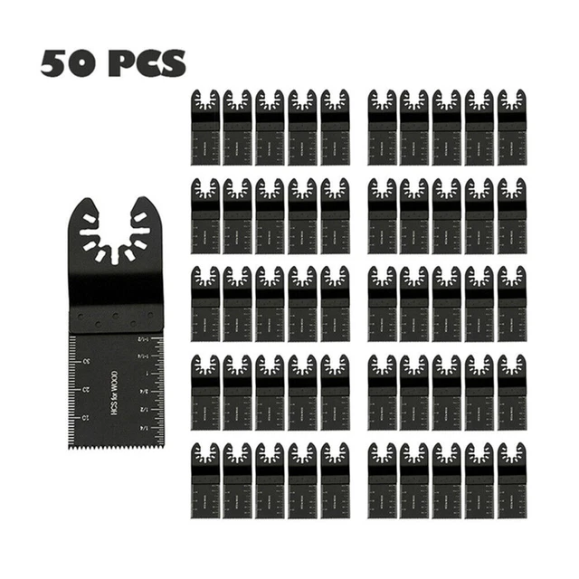 50pcs Oscillating Multi Tool Saw Blades Wood Metal Cut Cutter For Dewalt Fein