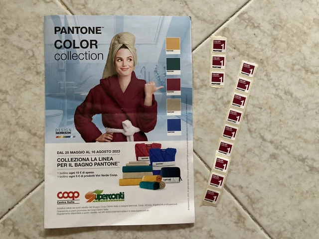 Lotto 26 bollini punti COOP CENTRO ITALIA SUPERCONTI collezione PANTONE 2023