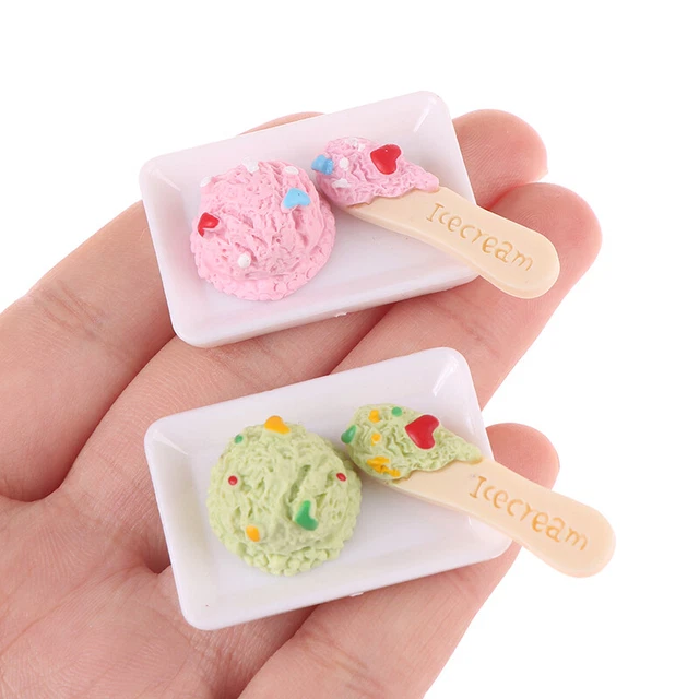 1/12 DOLLHOUSE SIMULATION Ice Cream Set Dollhouse Food Decor ...
