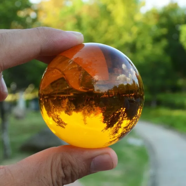 40mm Clear Glass Crystal Ball Healing Sphere Photography Props Multicolor