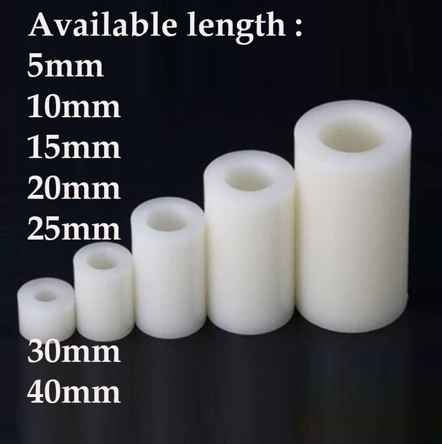 Distanziatore cespugli in nylon 16 mm ID/20 mm OD supporto distanza tubo sollevatore tubo manica