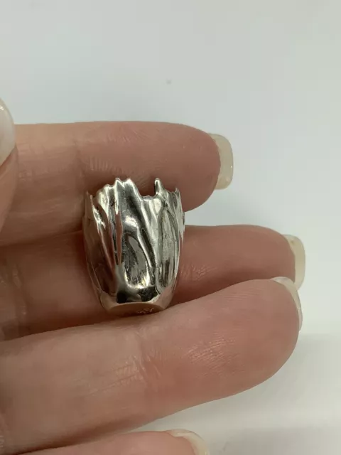 Miniature Artisan Signed Sterling Silver ? Vase 2
