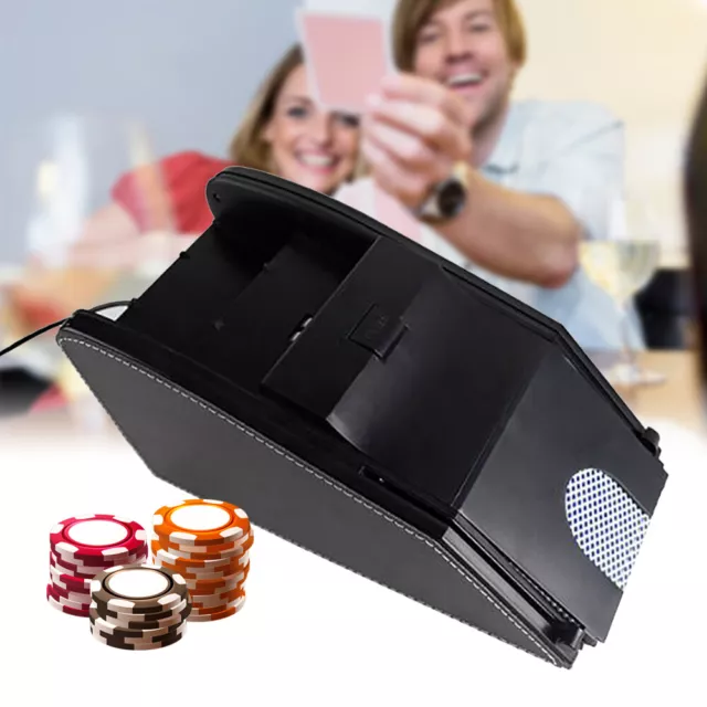 Automatic Card Shuffler Casino Playing Shuffling Dealing Machine & Power Adapter