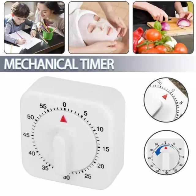 Egg Square Shaped Kitchen Cooking Timer 60 Minute Count Down Mechanical Alarm UK