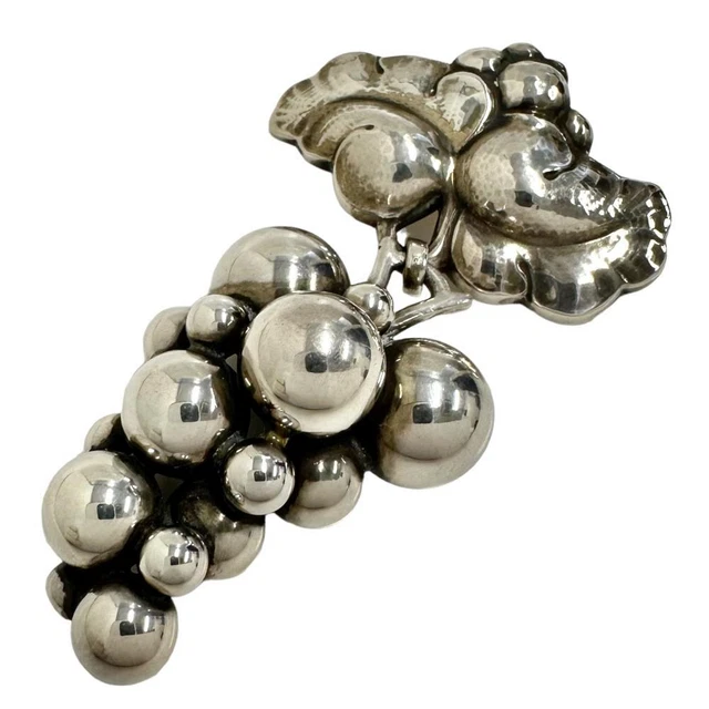 Broche Bijou Ancienne Georg Jensen - Forme Zoomorphe Cheval - Argent Massif 925 - Style Brutaliste - Occasion