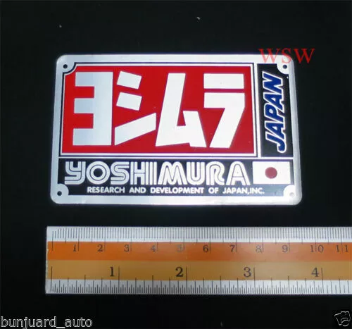 Aluminium Japan Exhaust Plate Badge Sticker For HONDA YOSHIMURA SUZUKI YAMAHA